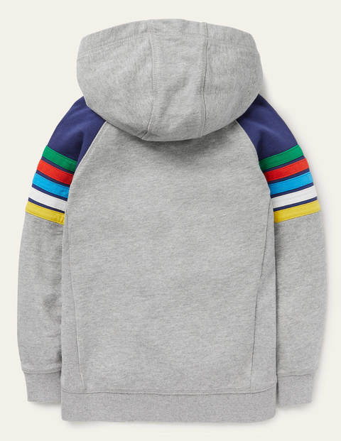 Hoodie mit Regenbogenstreifen - Grau Meliert, Regenbogen | Boden DE
