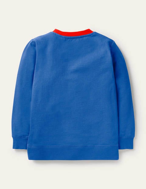 Graphic Crew Sweatshirt - Elizabethan Blue Animals | Boden US