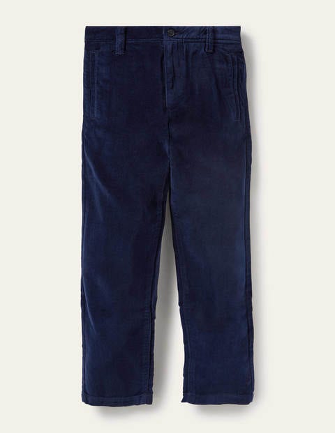 Smart Velvet Pants - College Navy | Boden US