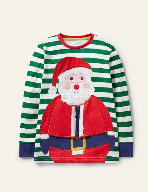 Fun Christmas T-shirt Green Boys Boden