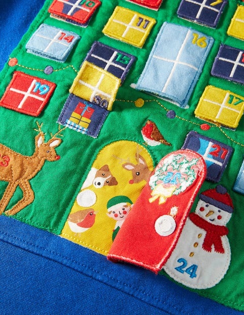 Advent Calendar Sweatshirt - Brilliant Blue | Boden US