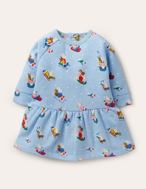 Robe-sweat cosy Bébé Boden, BLU