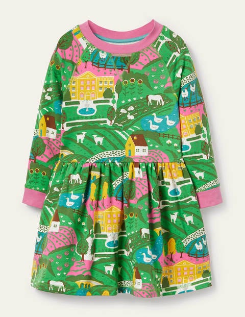 Robe-sweat en jersey Fille Boden, Multi