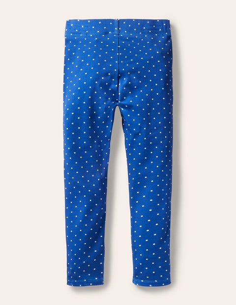 Fun Appliqué Leggings - Elizabethan Blue Pin Spot Frog