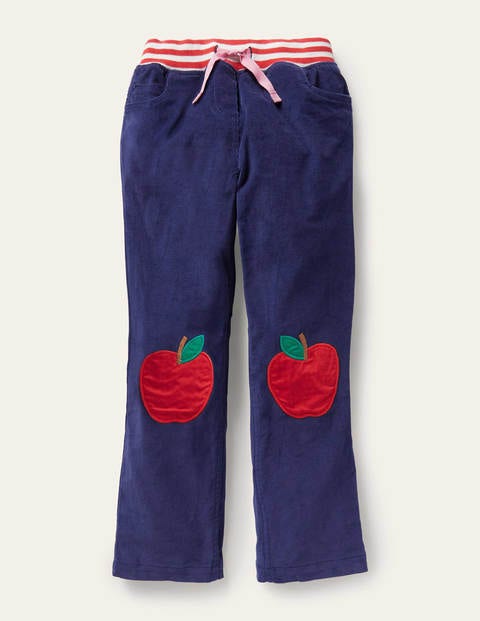 Pantalon en velours côtelé à écussons Fille Boden, IND