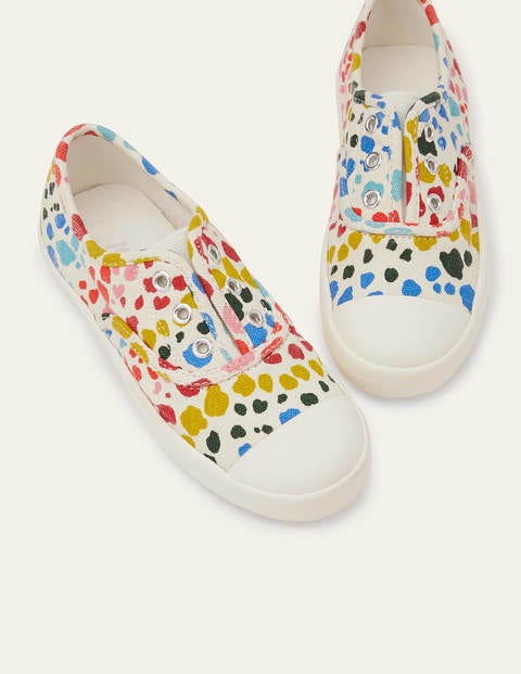 Chaussures sans lacets en toile Fille Boden, Multi