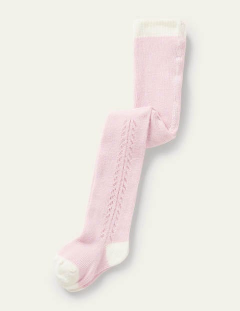 Lace Stitch Tights (Baby) Pink Girls Boden