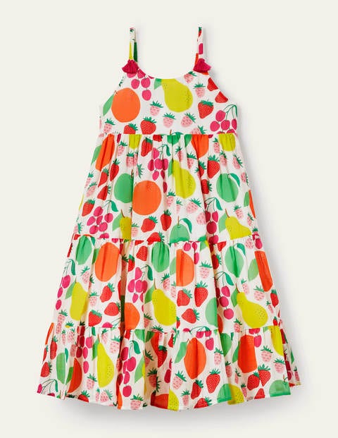 Robe à volants et pampilles Fille Boden, Multi
