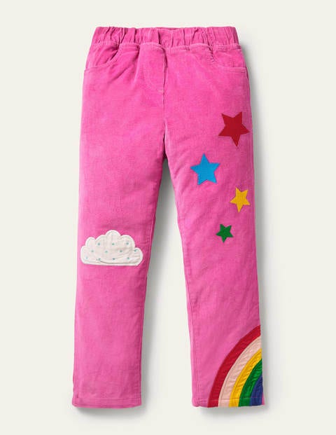 Cord Appliqué Leggings - Tickled Pink