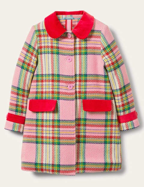 Manteau en laine colorée Fille Boden, PNK