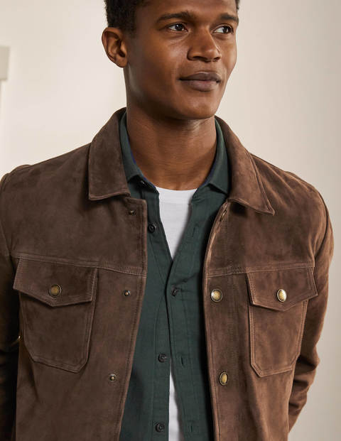 Beaufort Suede Jacket - Mocha | Boden UK