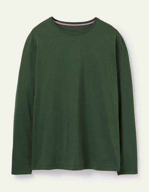 Classic Long-Sleeved T-shirt Green Christmas Boden