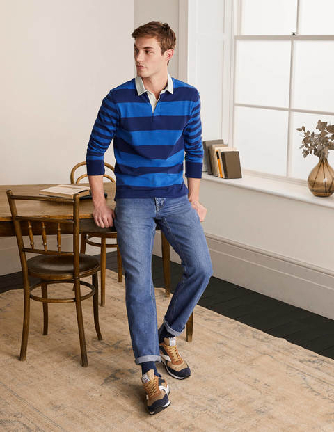 Rugby Shirt - Blues Hotchpotch Stripe | Boden US