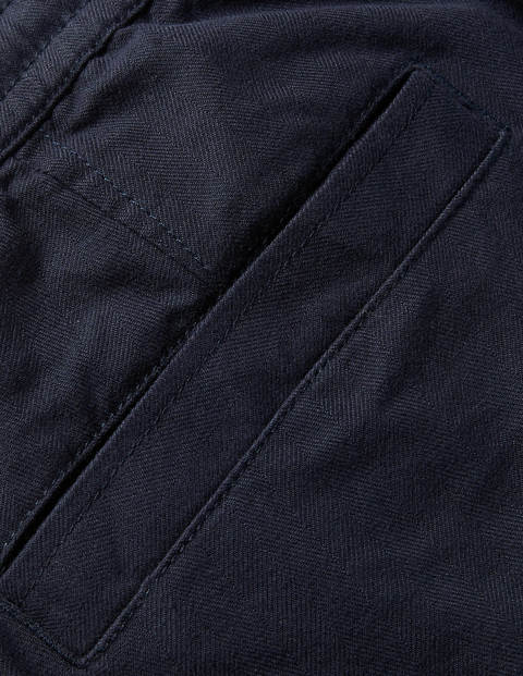 Chaldon Elasticated Pants - Navy Herringbone | Boden US