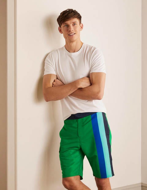 Board Shorts - Rich Emerald Stripe | Boden US