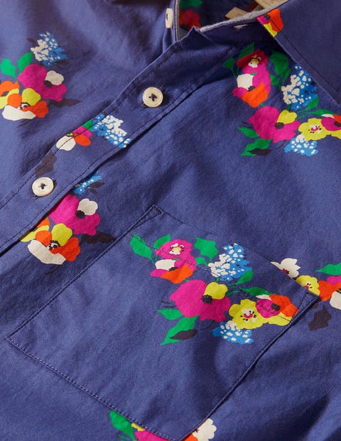 BODEN PRINTED SHORT SLEEVE SHIRT STARBOARD MULTI FLORAL MEN BODEN