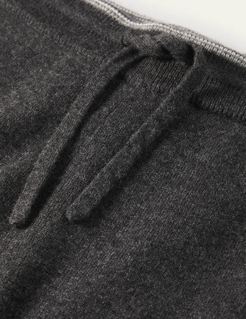 Cashmere Knitted Joggers - Dark Grey Melange | Boden UK