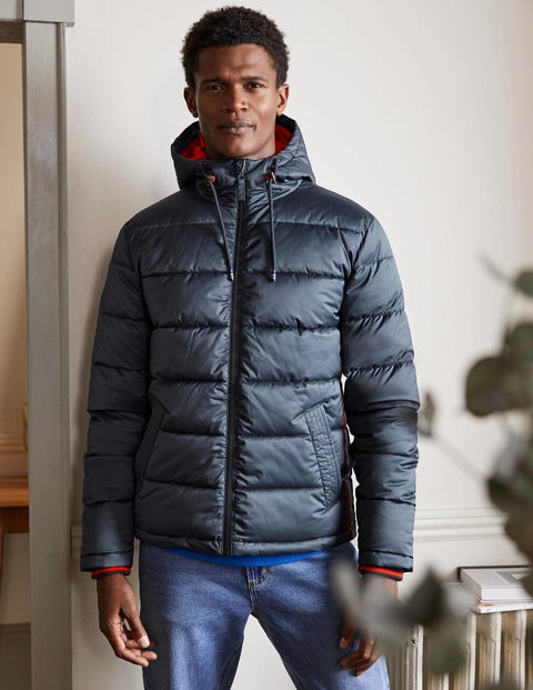 Short Puffer Jacket - London Grey | Boden US