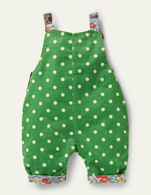 Cord Dungarees - Iguana Green Pin Spot | Boden UK