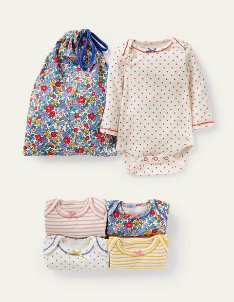 5 bodies à motif floral Bébé Boden, Multi