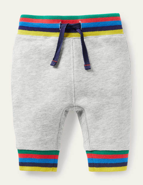 Pantalon en jersey à côtes arc-en-ciel Bébé Boden, GRY