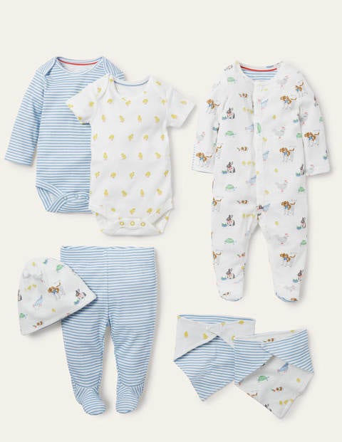 Coffret cadeau bio 7 pièces à motif ferme Bébé Boden, IVO