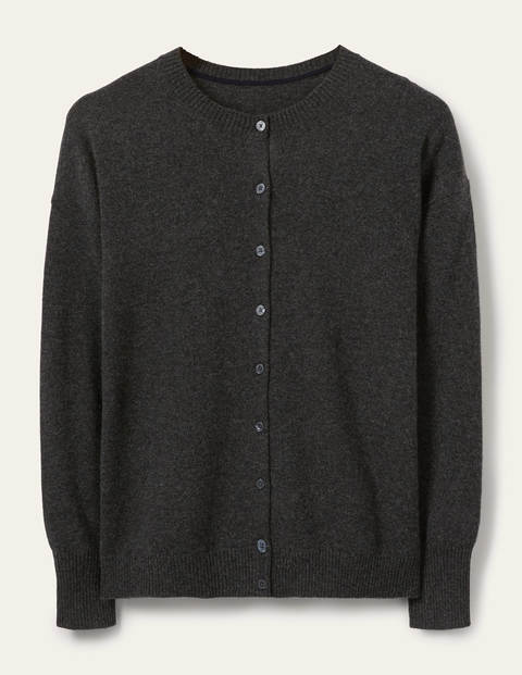 Cashmere Cardigan - Charcoal Melange 