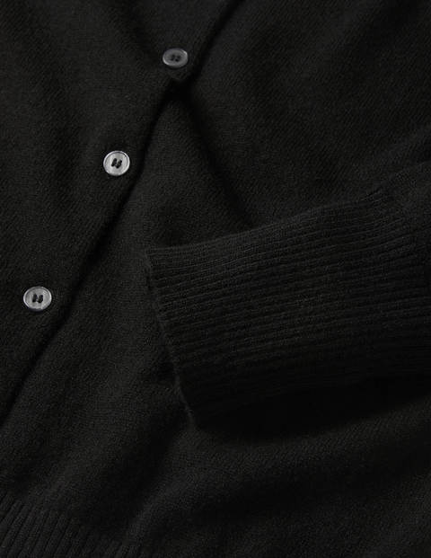 Cashmere Cropped Cardigan - Black | Boden US