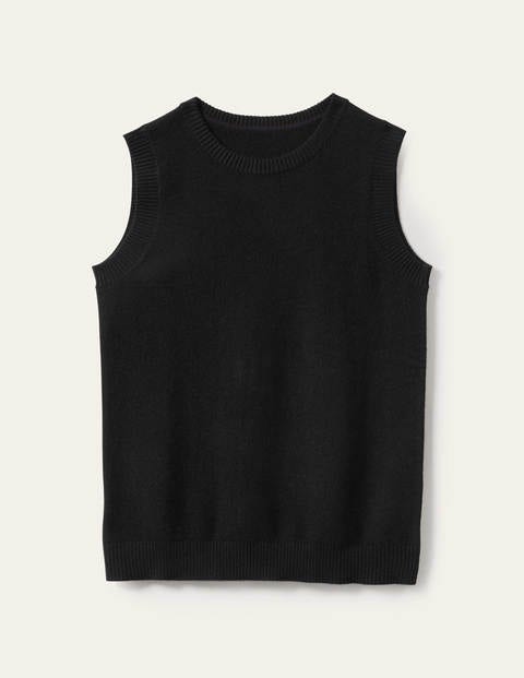 Cashmere Knitted Tank Top - Black