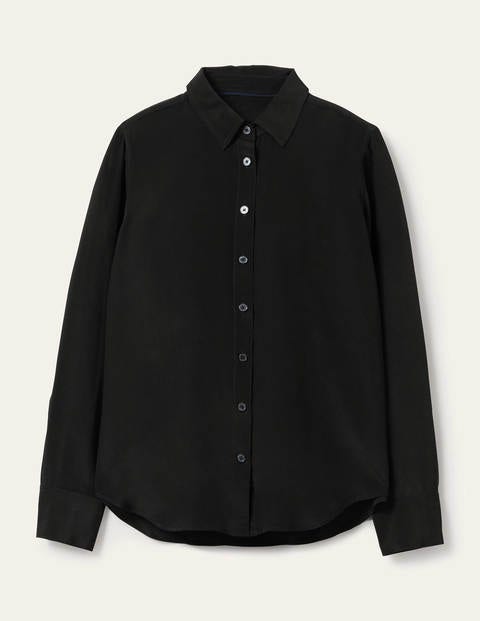 Silk Shirt - Black | Boden US