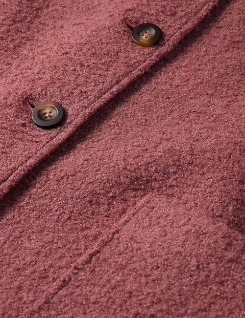 Cambridge Textured Coat - Dusty Rose | Boden US