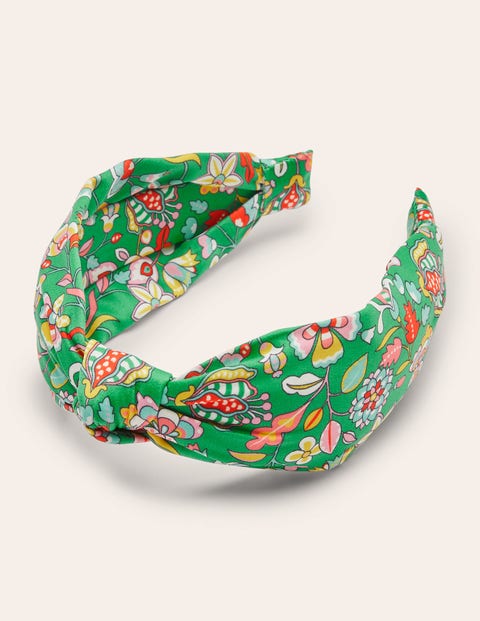 Knotted Headband - Leafy Green, Floral | Boden UK
