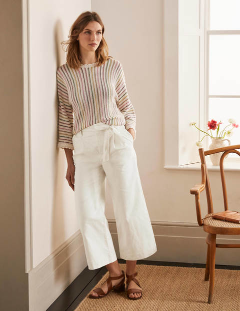 Wide Leg Culottes - Ecru