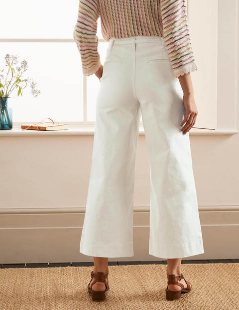 White wide 2025 leg culottes