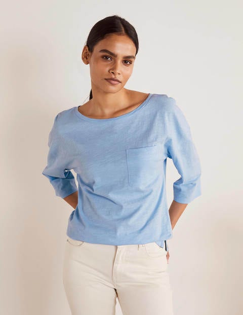 The Cotton Boxy Boatneck Tee - Ice Cube | Boden US