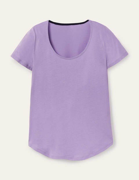 Supersoft Scoop T-Shirt Purple Women Boden