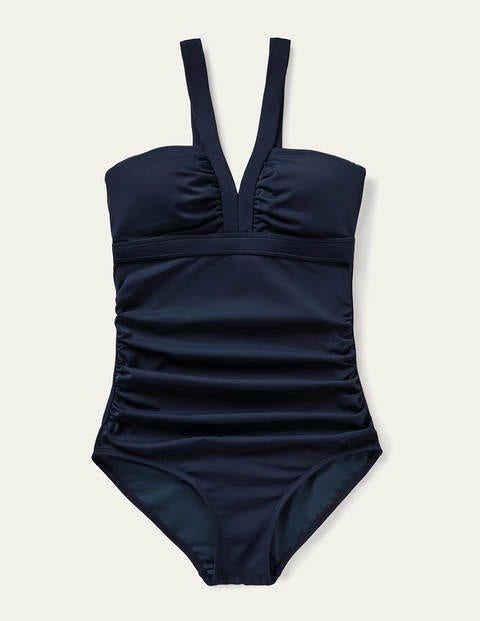 Corsica V-neck Swimsuit - French Navy | Boden US