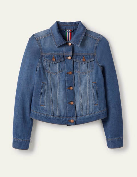 boden - Klassische Jeansjacke Damen , Mittleres Vintageblau