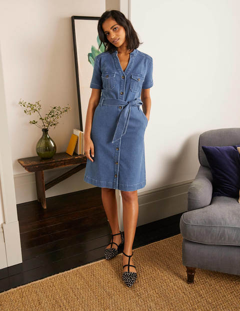 Robe-chemise Cecily Femme Boden, Denim