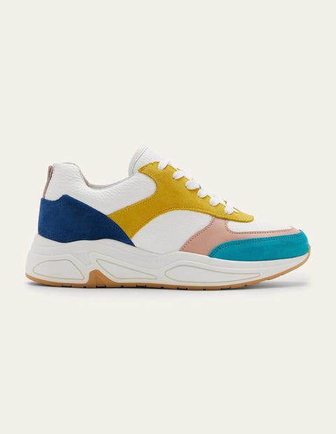 Rhea Sneakers - Gulf Blue Colourblock | Boden US