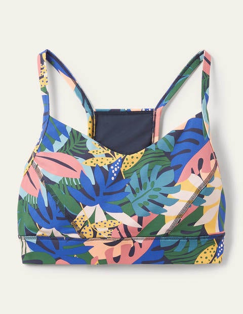 Jessica Active Bra - Navy, Leafy Tropics | Boden US