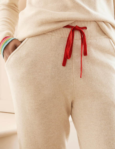 Morton Knitted Joggers Oatmeal Melange Boden EU