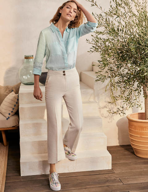 Pantalon Cornwall en lin Femme Boden, NTL