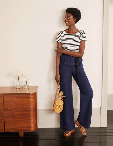 Pantalon Portree à ceinture Femme Boden, NAV