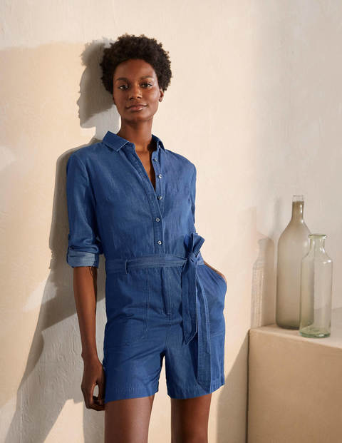 Combishort Cosima Femme Boden, Chambray