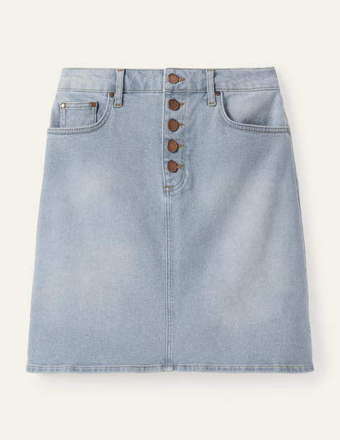 Amelie Girlfriend Skirt - Denim Light Wash | Boden US