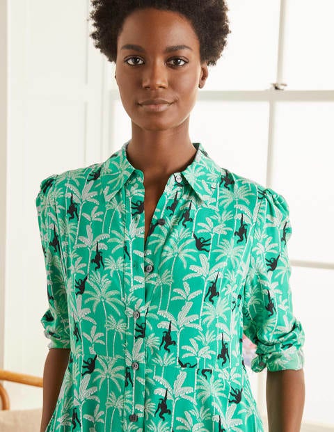 Dress US Palm Boden Monkey - Green, Midi | Shirt Highland Cecile