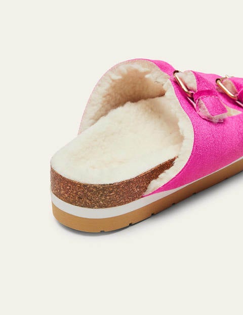 Cosy Slippers - Festival Pink Velvet | Boden UK