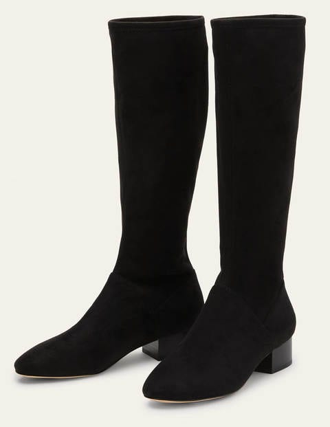 Flat Stretch Boots - Black | Boden US