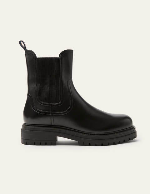 hun er Forsømme Enrich Chunky Chelsea Boots - Black | Boden US